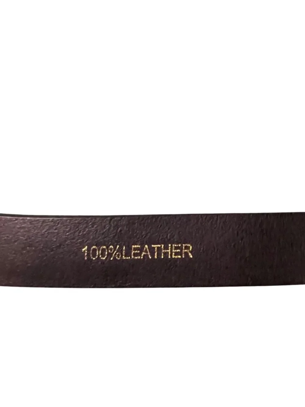 Embossed Dragon Buckle Brown Leather Belt With Gold Detailing Adjustable Fit Orn